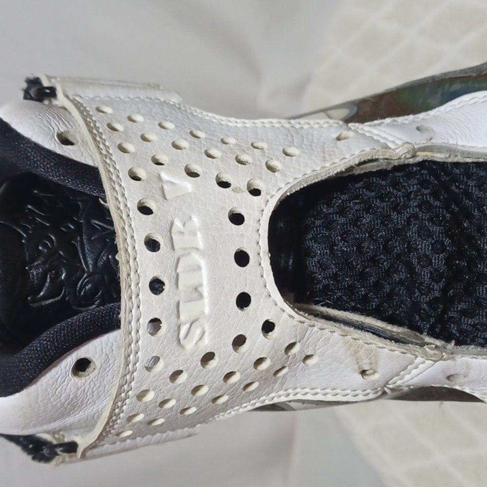 NIKE MENS AIR MAX SIZE 9.5 IN A BEAUTIFUL BLACK AND WHITE LEATHER UPPERS 😍 👌 ♥ - Picture 5 of 8
